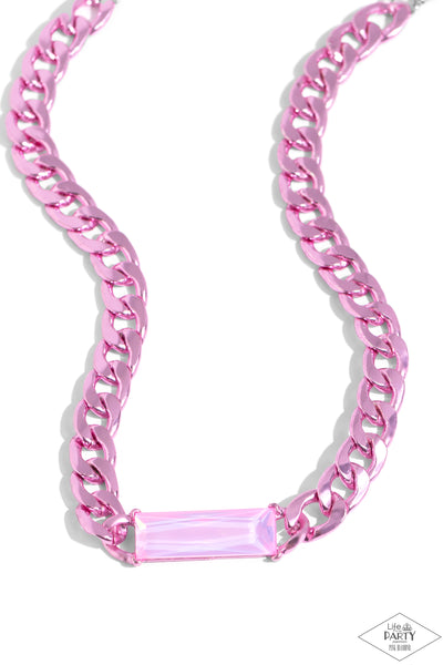 Paparazzi-Urban Royalty - Pink Necklace