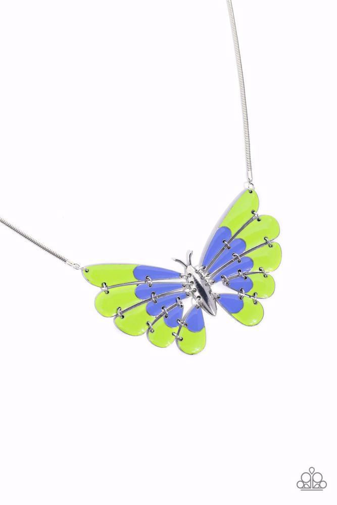 Paparazzi-Moth Maven Green Necklace