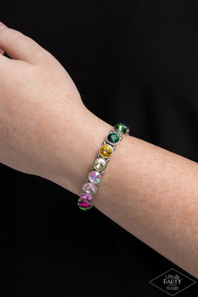 Paparazzi Sugar-Coated Sparkle - Multi Rainbow Bracelet