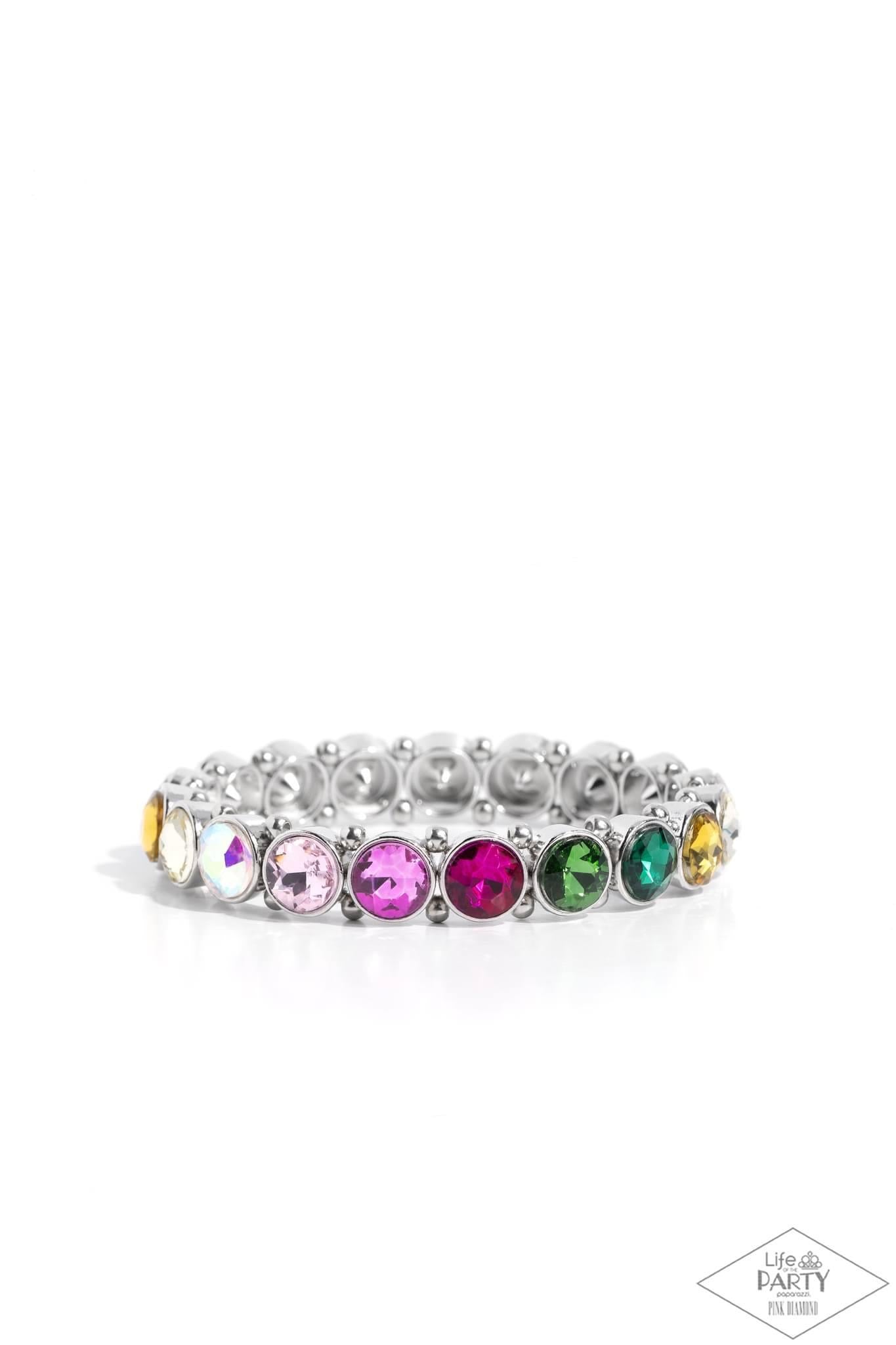 Paparazzi Sugar-Coated Sparkle - Multi Rainbow Bracelet