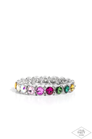 Paparazzi Sugar-Coated Sparkle - Multi Rainbow Bracelet