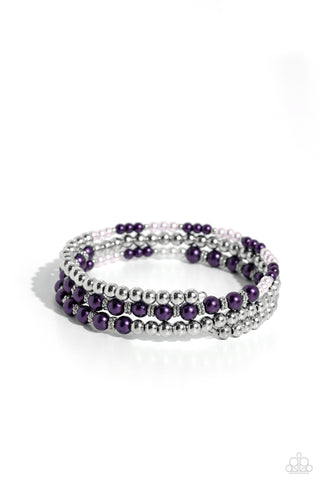 Paparazzi-Just SASSING Through - Purple Bracelet Set