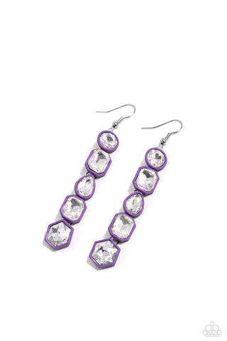 Paparazzi-Developing Dignity - Purple Earrings Set